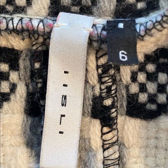 IISLI 100% Wool Fitted Blazer. Black, Off-White & Gray. Size 6 - Picture 6 of 7